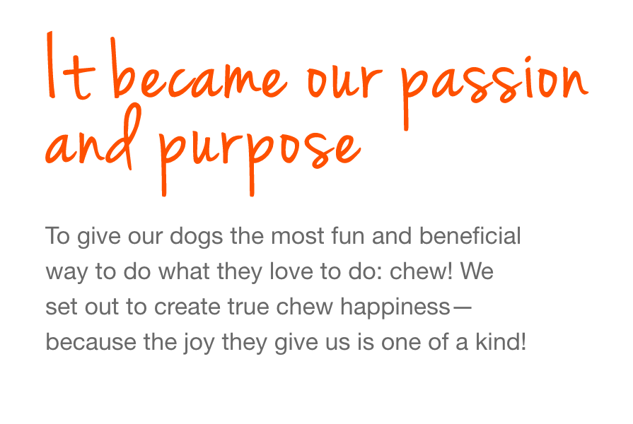 it became our passion and purpose