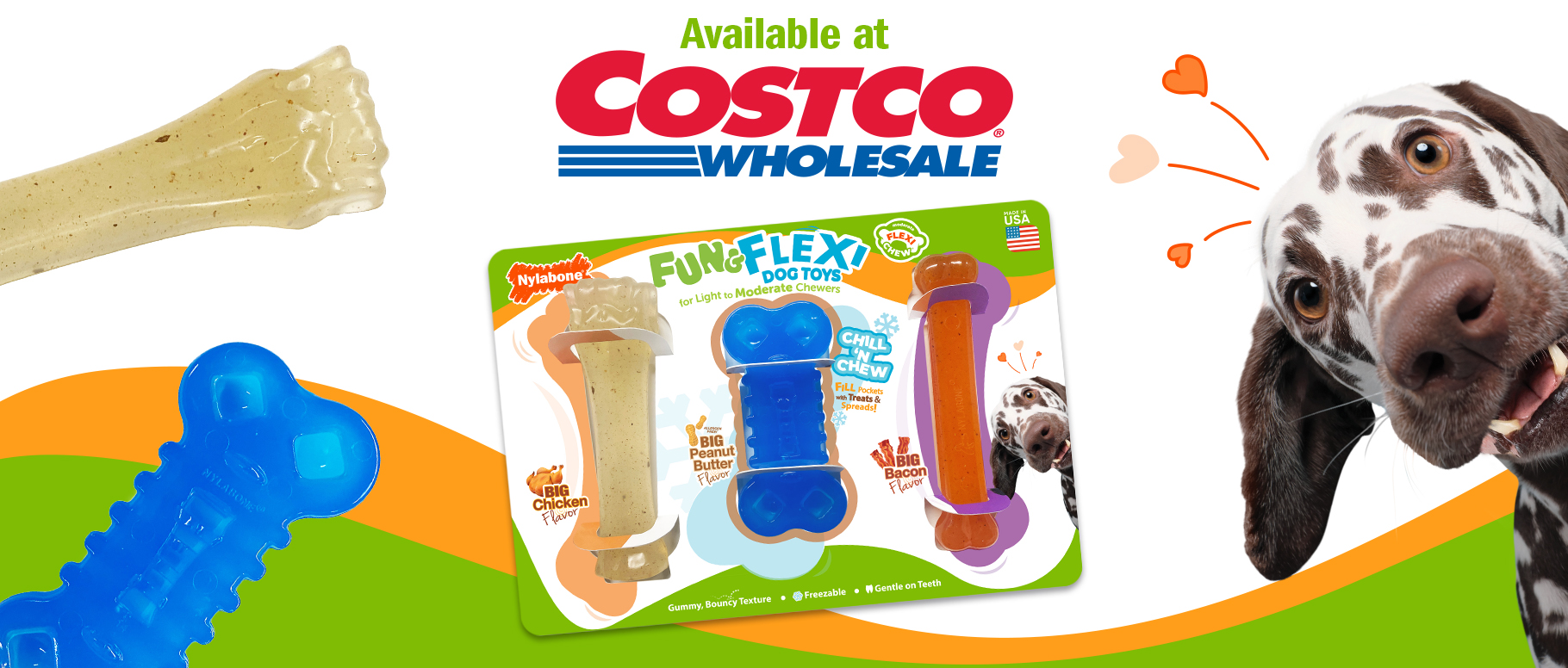 available at costco wholesale fun & flexi chew toy pack