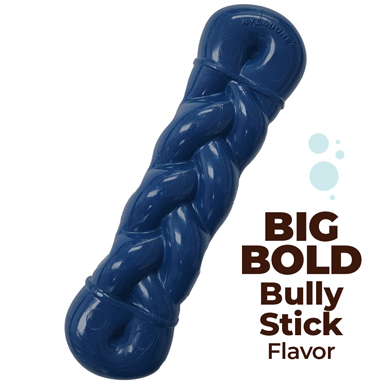 Small or Medium Infinity Braid Power Chew Toy For Medium Dogs Chew Toy in Bully Stick flavor in package