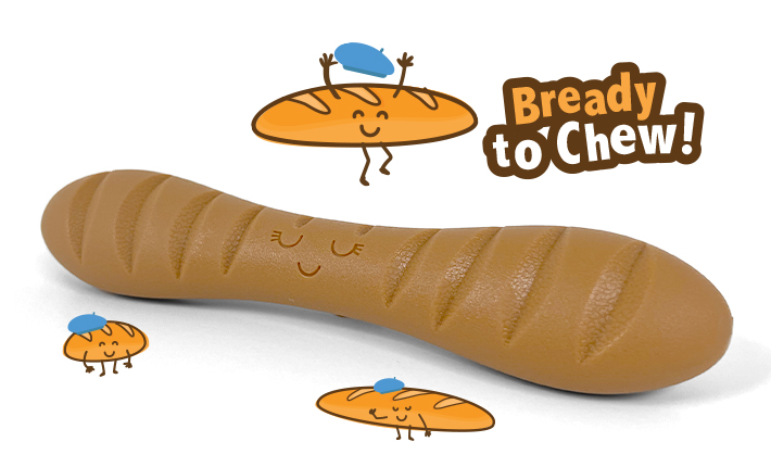 Power Chew Baguette Dog Toy out of package