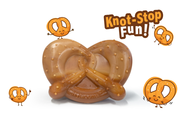 Power Chew Pretzel Dog Toy out of package