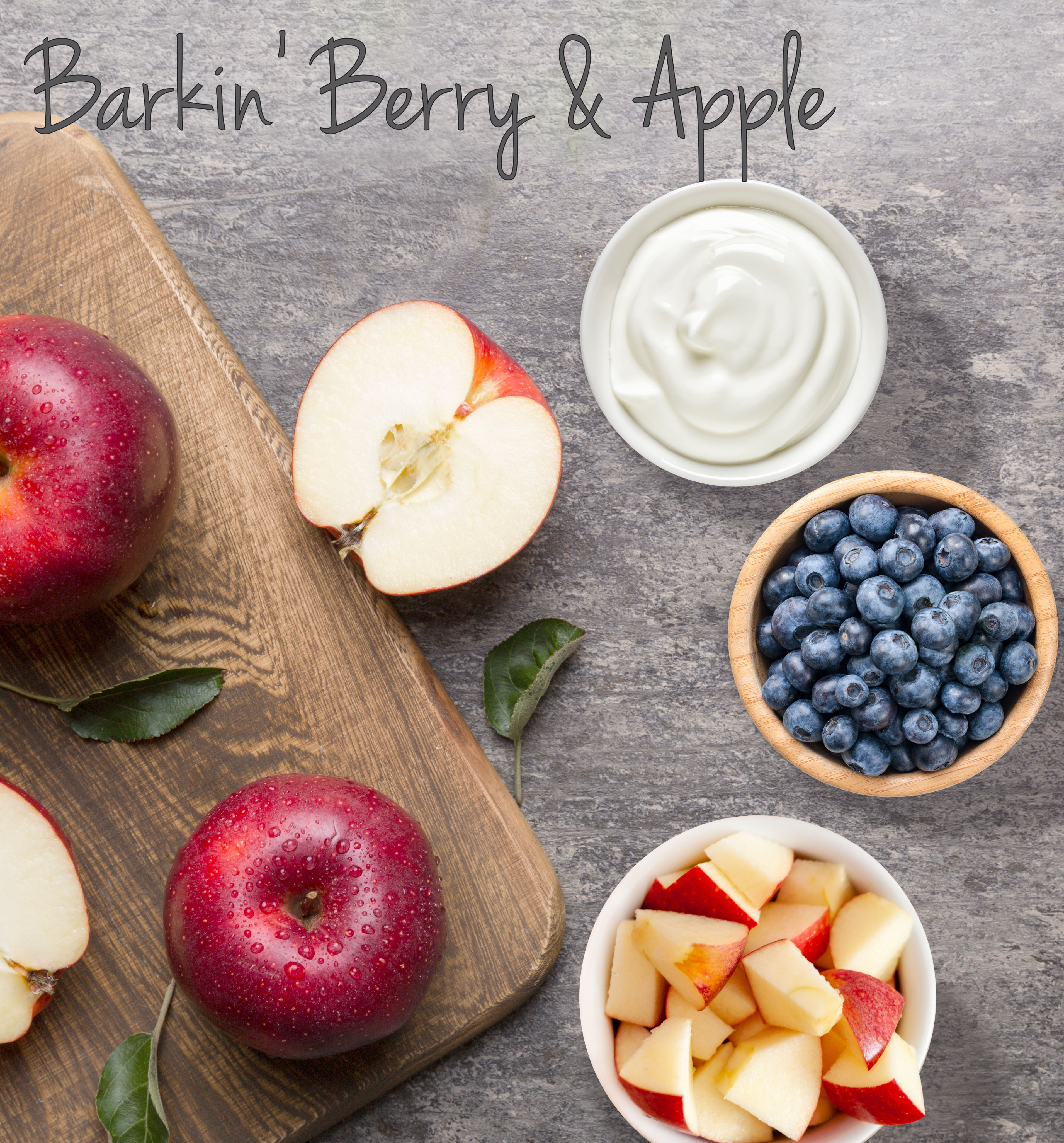 Barkin' Berry & Apple treat recipe ingredients