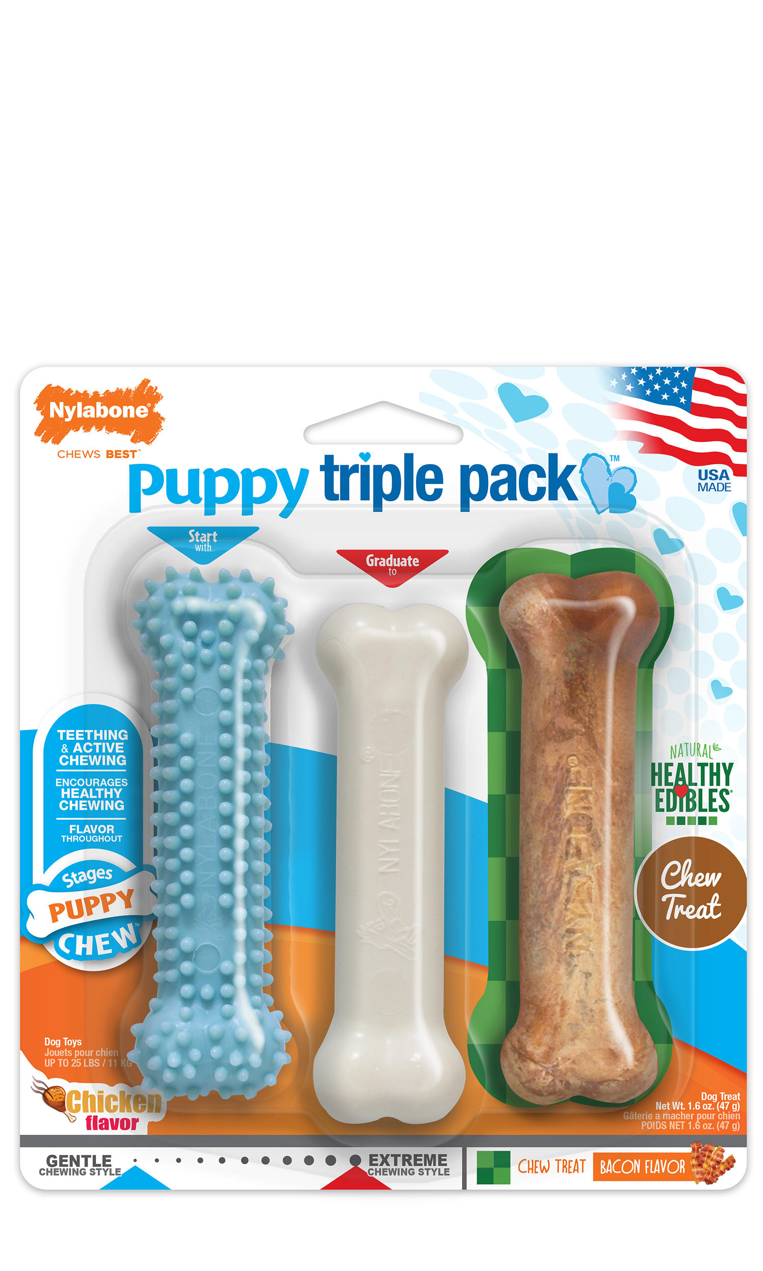 Puppy Triple Pack in packaging.