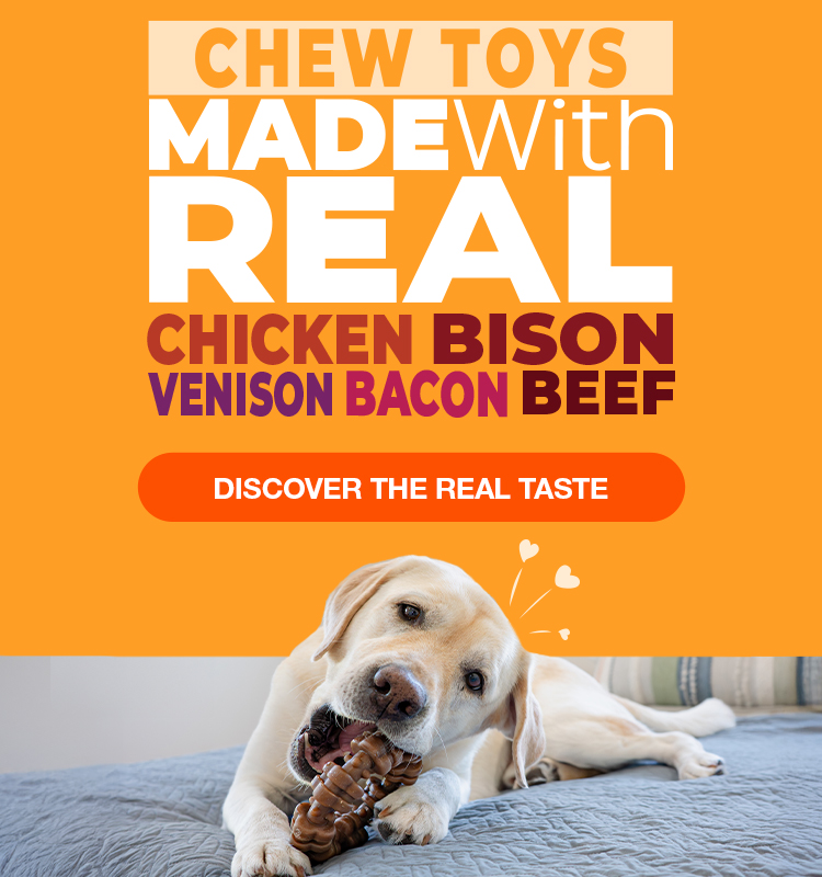 chew toys made with real chicken bison venison bacon beef