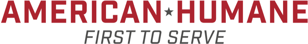 American Humane logo with tagline "First to Serve."
