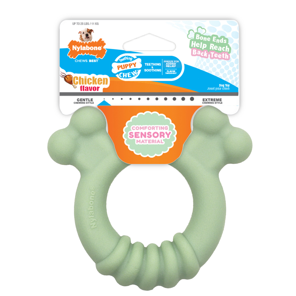 Puppy Chew Chicken Flavor chew ring.