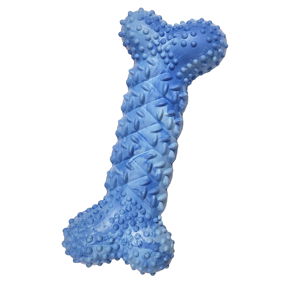 blue rubber braided bone