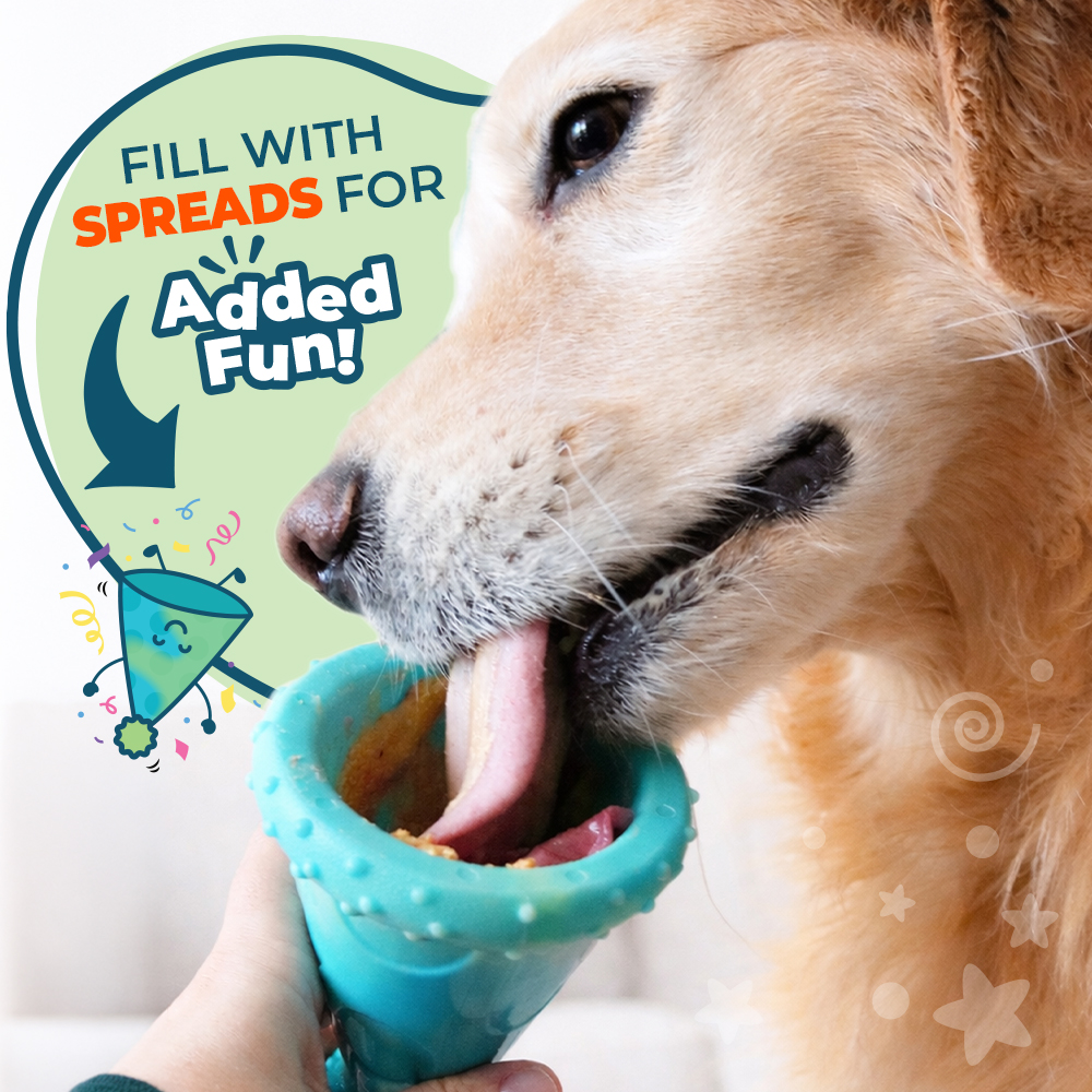 Dog Playing with Long- Lasting Treat Toy