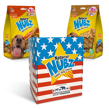 Nubz Red, White & Blue dog treat gift box packaging Nubz Red, White & Blue dog treat gift box packaging