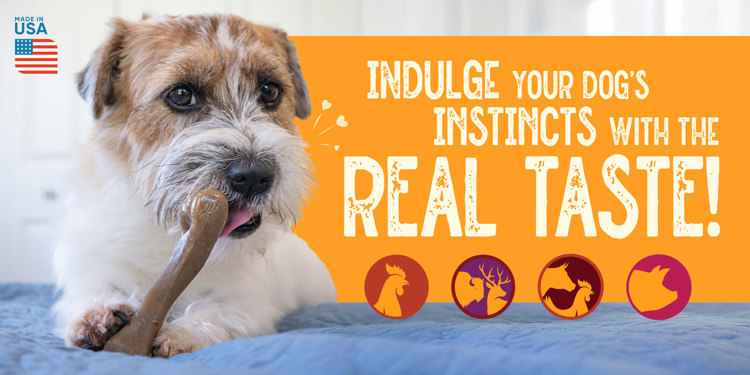 indulge in your dog's instincts with the real taste