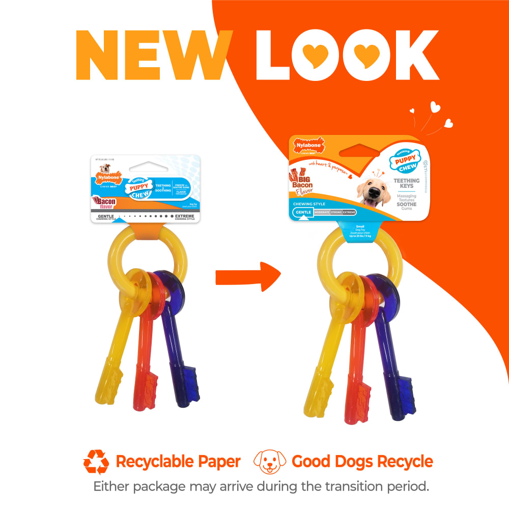 Puppy Chew Teething Keys new look.