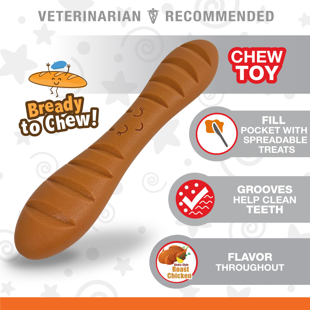 Power Chew Baguette Dog Toy out of package