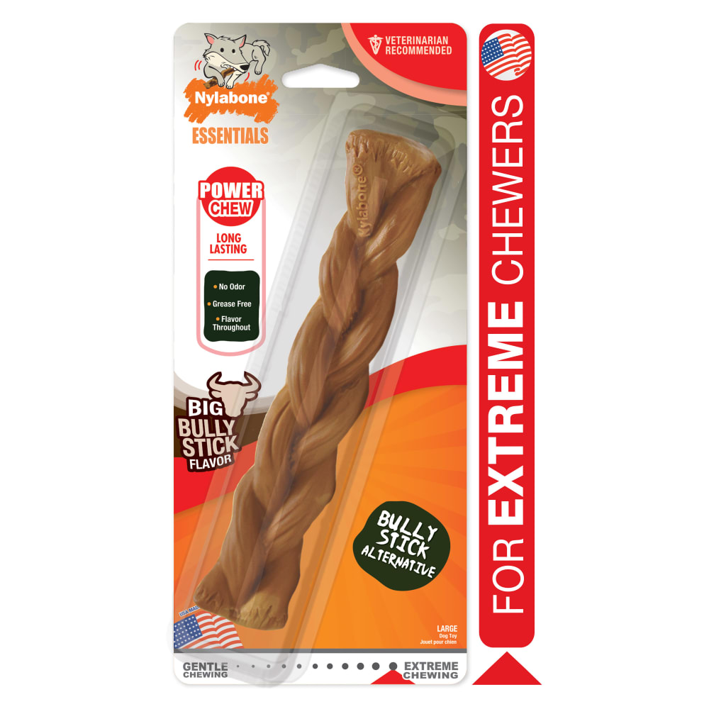 Braided Bully Stick Alternative Chew Toy Nylabone