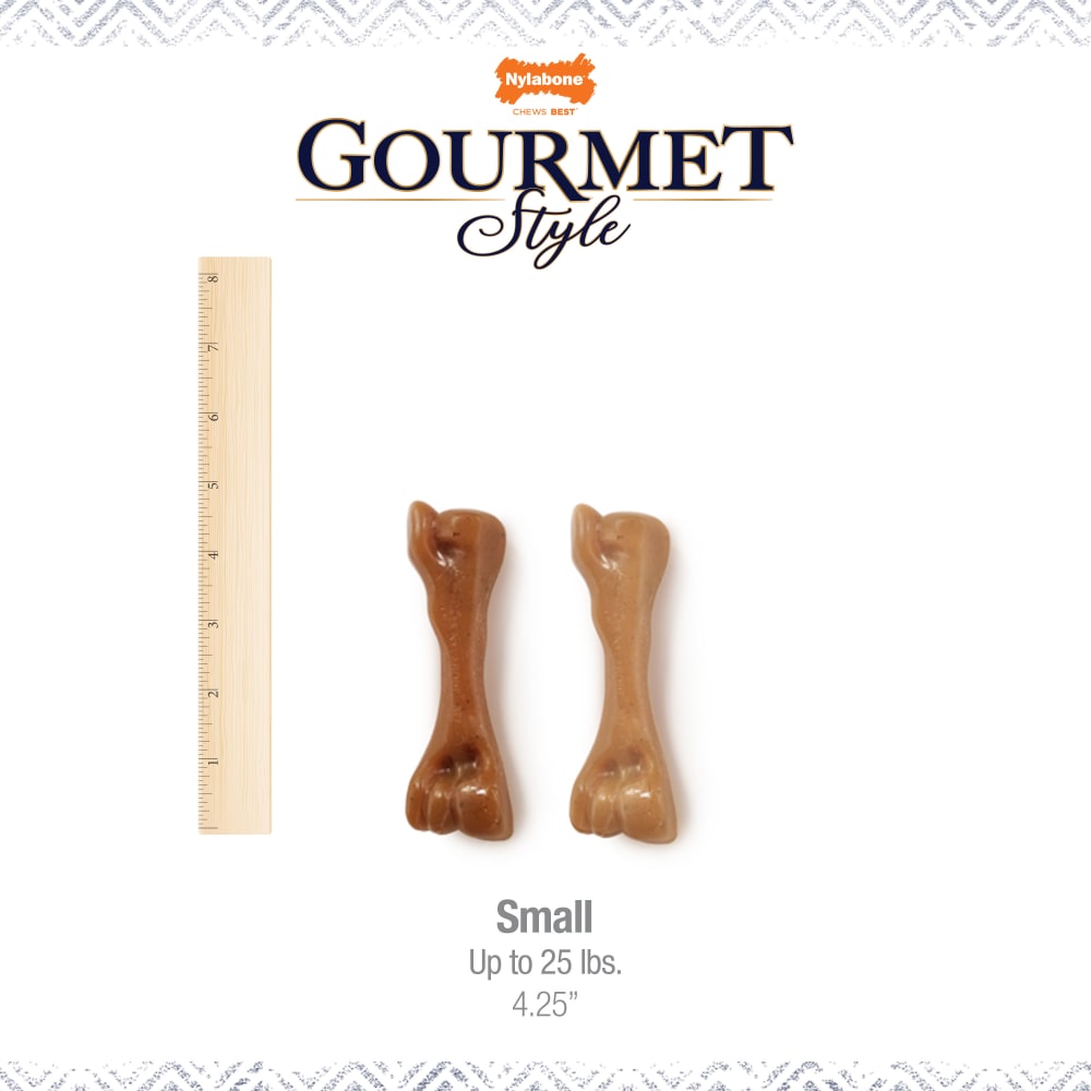 Nylabone Gourmet Femur Twin Pack size chart