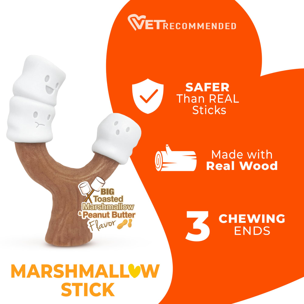 Strong Chew Marshmallow Stick Dog Toy | Nylabone