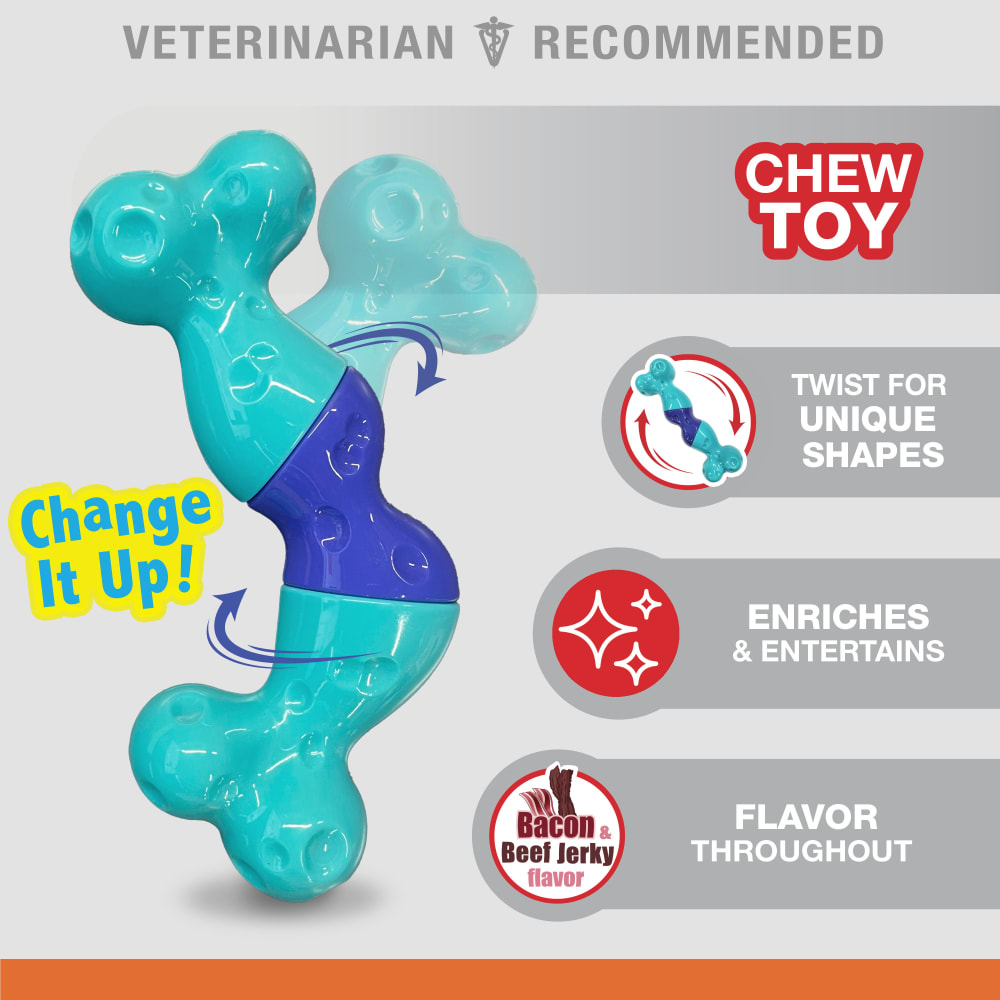 Nylabone Power Chew Twist N Chew Puzzle Toy Phase2 out of packaging