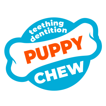 Teething dentition Puppy Chew logo.