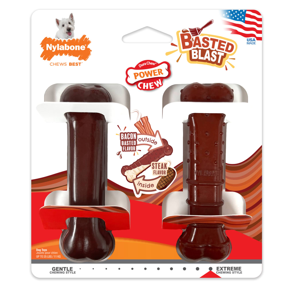 Nylabone Power Chew Bacon Flavor Bone Dog Toy Nylabone Power Chew Bacon Flavor Bone Dog Toy