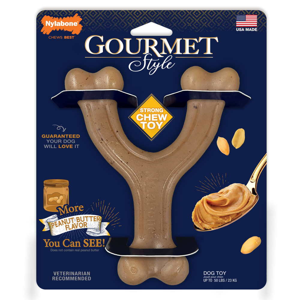 Gourmet Style Strong Wishbone Dog Chew Toy | Nylabone