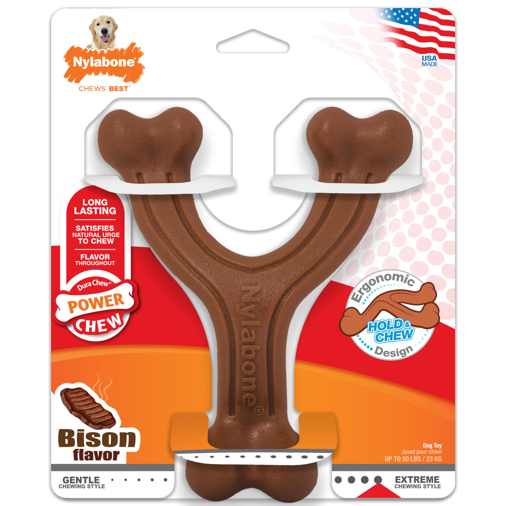 Nylabone Power Chew Comfort-Hold Wishbone Dog Chew Toy